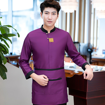 pre-oder** เสื้อพนักงานเสริฟ พนักงานโรงแรม พนักงานรีสอร์ท (สินค้าไม่รวมกางเกง) ***สินค้าไม่สามารถเปลี่ยนสีและรูปแบบได้คะ สีตามภาพ ไซร์ L XL 2XL 3XL 4XL 