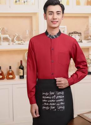 pre-oder** เสื้อพนักงานเสริฟ พนักงานโรงแรม พนักงานรีสอร์ท (สินค้าไม่รวมกางเกง) ***สินค้าไม่สามารถเปลี่ยนสีและรูปแบบได้คะ สีตามภาพ ไซร์ L XL 2XL 3XL 4XL 