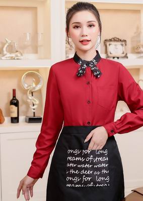 pre-oder** เสื้อพนักงานเสริฟ พนักงานโรงแรม พนักงานรีสอร์ท (สินค้าไม่รวมกางเกง) ***สินค้าไม่สามารถเปลี่ยนสีและรูปแบบได้คะ สีตามภาพ ไซร์ L XL 2XL 3XL 4XL 