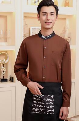 pre-oder** เสื้อพนักงานเสริฟ พนักงานโรงแรม พนักงานรีสอร์ท (สินค้าไม่รวมกางเกง) ***สินค้าไม่สามารถเปลี่ยนสีและรูปแบบได้คะ สีตามภาพ ไซร์ L XL 2XL 3XL 4XL 