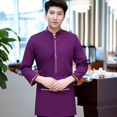 pre-oder** เสื้อพนักงานเสริฟ พนักงานโรงแรม พนักงานรีสอร์ท (สินค้าไม่รวมกางเกง) ***สินค้าไม่สามารถเปลี่ยนสีและรูปแบบได้คะ สีตามภาพ ไซร์ L XL 2XL 3XL 4XL 