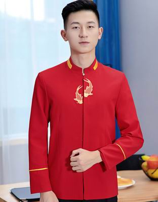 pre-oder** เสื้อพนักงานเสริฟ พนักงานโรงแรม พนักงานรีสอร์ท (สินค้าไม่รวมกางเกง) ***สินค้าไม่สามารถเปลี่ยนสีและรูปแบบได้คะ สีตามภาพ ไซร์ L XL 2XL 3XL 4XL 