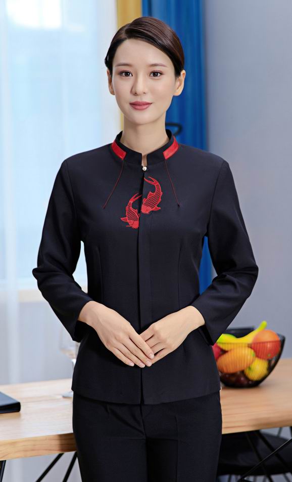 pre-oder** เสื้อพนักงานเสริฟ พนักงานโรงแรม พนักงานรีสอร์ท (สินค้าไม่รวมกางเกง) ***สินค้าไม่สามารถเปลี่ยนสีและรูปแบบได้คะ สีตามภาพ ไซร์ L XL 2XL 3XL 4XL 