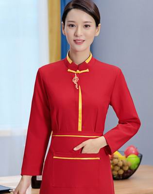 pre-oder** เสื้อพนักงานเสริฟ พนักงานโรงแรม พนักงานรีสอร์ท (สินค้าไม่รวมกางเกง) ***สินค้าไม่สามารถเปลี่ยนสีและรูปแบบได้คะ สีตามภาพ ไซร์ L XL 2XL 3XL 4XL 