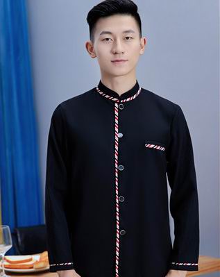 pre-oder** เสื้อพนักงานเสริฟ พนักงานโรงแรม พนักงานรีสอร์ท (สินค้าไม่รวมกางเกง) ***สินค้าไม่สามารถเปลี่ยนสีและรูปแบบได้คะ สีตามภาพ ไซร์ L XL 2XL 3XL 4XL 