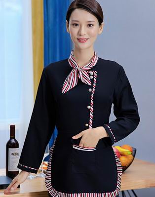 pre-oder** เสื้อพนักงานเสริฟ พนักงานโรงแรม พนักงานรีสอร์ท (สินค้าไม่รวมกางเกง) ***สินค้าไม่สามารถเปลี่ยนสีและรูปแบบได้คะ สีตามภาพ ไซร์ L XL 2XL 3XL 4XL 