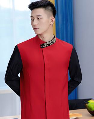pre-oder** เสื้อพนักงานเสริฟ พนักงานโรงแรม พนักงานรีสอร์ท (สินค้าไม่รวมกางเกง) ***สินค้าไม่สามารถเปลี่ยนสีและรูปแบบได้คะ สีตามภาพ ไซร์ L XL 2XL 3XL 4XL 