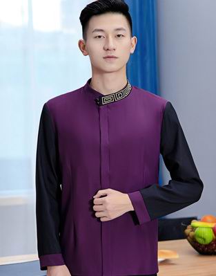 pre-oder** เสื้อพนักงานเสริฟ พนักงานโรงแรม พนักงานรีสอร์ท (สินค้าไม่รวมกางเกง) ***สินค้าไม่สามารถเปลี่ยนสีและรูปแบบได้คะ สีตามภาพ ไซร์ L XL 2XL 3XL 4XL 