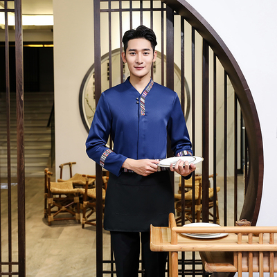 pre-oder** เสื้อพนักงานเสริฟ พนักงานโรงแรม พนักงานรีสอร์ท (สินค้าไม่รวมกางเกง) ***สินค้าไม่สามารถเปลี่ยนสีและรูปแบบได้คะ สีตามภาพ ไซร์ L XL 2XL 3XL 4XL 