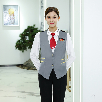 pre-oder** เสื้อพนักงานเสริฟ พนักงานโรงแรม พนักงานรีสอร์ท (สินค้าไม่รวมกางเกง) ***สินค้าไม่สามารถเปลี่ยนสีและรูปแบบได้คะ สีตามภาพ ไซร์ L XL 2XL 3XL 4XL 