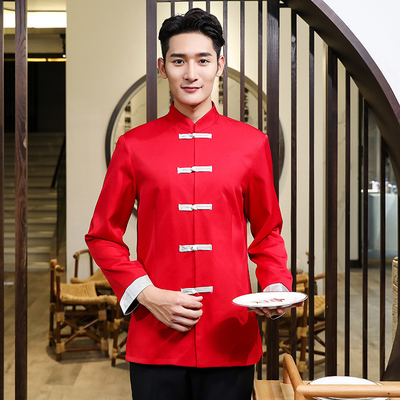 pre-oder** เสื้อพนักงานเสริฟ พนักงานโรงแรม พนักงานรีสอร์ท (สินค้าไม่รวมกางเกง) ***สินค้าไม่สามารถเปลี่ยนสีและรูปแบบได้คะ สีตามภาพ ไซร์ L XL 2XL 3XL 4XL 