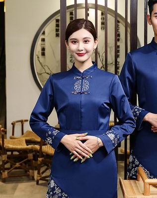 pre-oder** เสื้อพนักงานเสริฟ พนักงานโรงแรม พนักงานรีสอร์ท (สินค้าไม่รวมกางเกง) ***สินค้าไม่สามารถเปลี่ยนสีและรูปแบบได้คะ สีตามภาพ ไซร์ L XL 2XL 3XL 4XL 