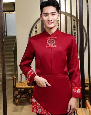 pre-oder** เสื้อพนักงานเสริฟ พนักงานโรงแรม พนักงานรีสอร์ท (สินค้าไม่รวมกางเกง) ***สินค้าไม่สามารถเปลี่ยนสีและรูปแบบได้คะ สีตามภาพ ไซร์ L XL 2XL 3XL 4XL 