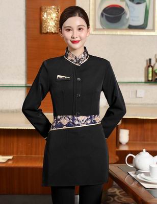 pre-oder** เสื้อพนักงานเสริฟ พนักงานโรงแรม พนักงานรีสอร์ท (สินค้าไม่รวมกางเกง) ***สินค้าไม่สามารถเปลี่ยนสีและรูปแบบได้คะ สีตามภาพ ไซร์ L XL 2XL 3XL 4XL 