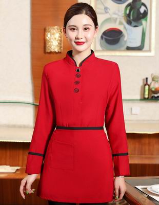 pre-oder** เสื้อพนักงานเสริฟ พนักงานโรงแรม พนักงานรีสอร์ท (สินค้าไม่รวมกางเกง) ***สินค้าไม่สามารถเปลี่ยนสีและรูปแบบได้คะ สีตามภาพ ไซร์ L XL 2XL 3XL 4XL 