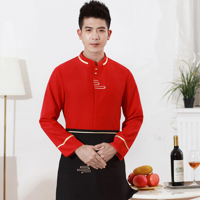 pre-oder** เสื้อพนักงานเสริฟ พนักงานโรงแรม พนักงานรีสอร์ท (สินค้าไม่รวมกางเกง) ***สินค้าไม่สามารถเปลี่ยนสีและรูปแบบได้คะ สีตามภาพ ไซร์ L XL 2XL 3XL 4XL 