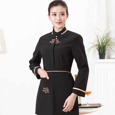 pre-oder** เสื้อพนักงานเสริฟ พนักงานโรงแรม พนักงานรีสอร์ท (สินค้าไม่รวมกางเกง) ***สินค้าไม่สามารถเปลี่ยนสีและรูปแบบได้คะ สีตามภาพ ไซร์ L XL 2XL 3XL 4XL 
