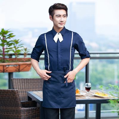 pre-oder** เสื้อพนักงานเสริฟ พนักงานโรงแรม พนักงานรีสอร์ท (สินค้าไม่รวมกางเกง) ***สินค้าไม่สามารถเปลี่ยนสีและรูปแบบได้คะ สีตามภาพ ไซร์ L XL 2XL 3XL 4XL 