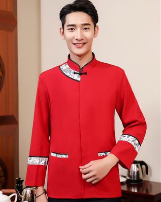 pre-oder** เสื้อพนักงานเสริฟ พนักงานโรงแรม พนักงานรีสอร์ท (สินค้าไม่รวมกางเกง) ***สินค้าไม่สามารถเปลี่ยนสีและรูปแบบได้คะ สีตามภาพ ไซร์ L XL 2XL 3XL 4XL 