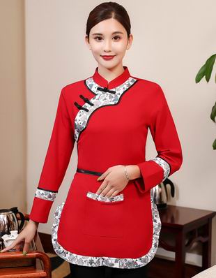 pre-oder** เสื้อพนักงานเสริฟ พนักงานโรงแรม พนักงานรีสอร์ท (สินค้าไม่รวมกางเกง) ***สินค้าไม่สามารถเปลี่ยนสีและรูปแบบได้คะ สีตามภาพ ไซร์ L XL 2XL 3XL 4XL 