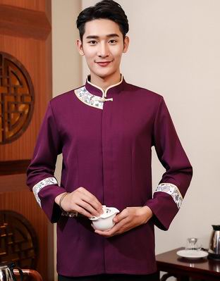 pre-oder** เสื้อพนักงานเสริฟ พนักงานโรงแรม พนักงานรีสอร์ท (สินค้าไม่รวมกางเกง) ***สินค้าไม่สามารถเปลี่ยนสีและรูปแบบได้คะ สีตามภาพ ไซร์ L XL 2XL 3XL 4XL 