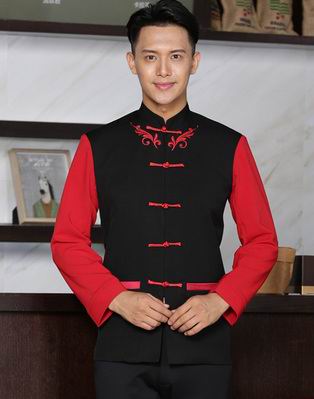 pre-oder** เสื้อพนักงานเสริฟ พนักงานโรงแรม พนักงานรีสอร์ท (สินค้าไม่รวมกางเกง) ***สินค้าไม่สามารถเปลี่ยนสีและรูปแบบได้คะ สีตามภาพ ไซร์ L XL 2XL 3XL 4XL 
