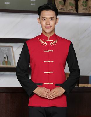 pre-oder** เสื้อพนักงานเสริฟ พนักงานโรงแรม พนักงานรีสอร์ท (สินค้าไม่รวมกางเกง) ***สินค้าไม่สามารถเปลี่ยนสีและรูปแบบได้คะ สีตามภาพ ไซร์ L XL 2XL 3XL 4XL 