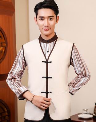 pre-oder** เสื้อพนักงานเสริฟ พนักงานโรงแรม พนักงานรีสอร์ท (สินค้าไม่รวมกางเกง) ***สินค้าไม่สามารถเปลี่ยนสีและรูปแบบได้คะ สีตามภาพ ไซร์ L XL 2XL 3XL 4XL 