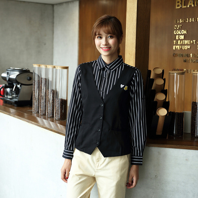 pre-oder** เสื้อพนักงานเสริฟ พนักงานโรงแรม พนักงานรีสอร์ท (สินค้าไม่รวมกางเกง) ***สินค้าไม่สามารถเปลี่ยนสีและรูปแบบได้คะ สีตามภาพ ไซร์ L XL 2XL 3XL 4XL 