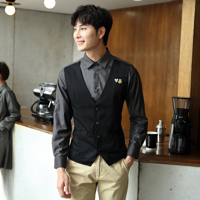 pre-oder** เสื้อพนักงานเสริฟ พนักงานโรงแรม พนักงานรีสอร์ท (สินค้าไม่รวมกางเกง) ***สินค้าไม่สามารถเปลี่ยนสีและรูปแบบได้คะ สีตามภาพ ไซร์ L XL 2XL 3XL 4XL 