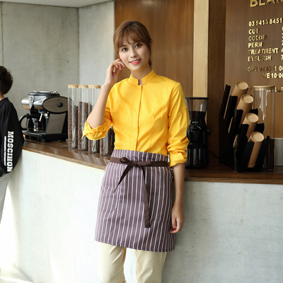 pre-oder** เสื้อพนักงานเสริฟ พนักงานโรงแรม พนักงานรีสอร์ท (สินค้าไม่รวมกางเกง) ***สินค้าไม่สามารถเปลี่ยนสีและรูปแบบได้คะ สีตามภาพ ไซร์ L XL 2XL 3XL 4XL 