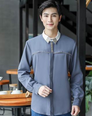 pre-oder** เสื้อพนักงานเสริฟ พนักงานโรงแรม พนักงานรีสอร์ท (สินค้าไม่รวมกางเกง) ***สินค้าไม่สามารถเปลี่ยนสีและรูปแบบได้คะ สีตามภาพ ไซร์ L XL 2XL 3XL 4XL 