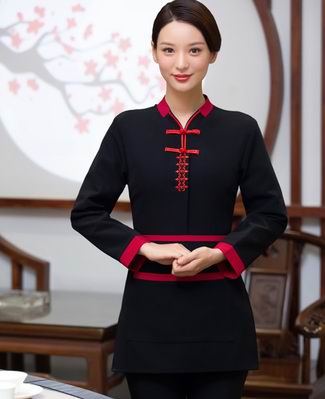 pre-oder** เสื้อพนักงานเสริฟ พนักงานโรงแรม พนักงานรีสอร์ท (สินค้าไม่รวมกางเกง) ***สินค้าไม่สามารถเปลี่ยนสีและรูปแบบได้คะ สีตามภาพ ไซร์ L XL 2XL 3XL 4XL 