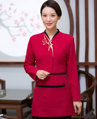 pre-oder** เสื้อพนักงานเสริฟ พนักงานโรงแรม พนักงานรีสอร์ท (สินค้าไม่รวมกางเกง) ***สินค้าไม่สามารถเปลี่ยนสีและรูปแบบได้คะ สีตามภาพ ไซร์ L XL 2XL 3XL 4XL 