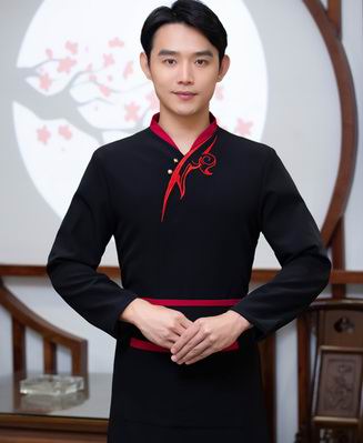 pre-oder** เสื้อพนักงานเสริฟ พนักงานโรงแรม พนักงานรีสอร์ท (สินค้าไม่รวมกางเกง) ***สินค้าไม่สามารถเปลี่ยนสีและรูปแบบได้คะ สีตามภาพ ไซร์ L XL 2XL 3XL 4XL 