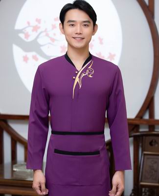 pre-oder** เสื้อพนักงานเสริฟ พนักงานโรงแรม พนักงานรีสอร์ท (สินค้าไม่รวมกางเกง) ***สินค้าไม่สามารถเปลี่ยนสีและรูปแบบได้คะ สีตามภาพ ไซร์ L XL 2XL 3XL 4XL 