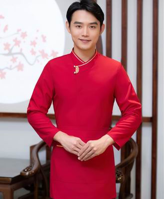 pre-oder** เสื้อพนักงานเสริฟ พนักงานโรงแรม พนักงานรีสอร์ท (สินค้าไม่รวมกางเกง) ***สินค้าไม่สามารถเปลี่ยนสีและรูปแบบได้คะ สีตามภาพ ไซร์ L XL 2XL 3XL 4XL 