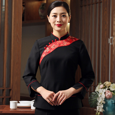 pre-oder** เสื้อพนักงานเสริฟ พนักงานโรงแรม พนักงานรีสอร์ท (สินค้าไม่รวมกางเกง) ***สินค้าไม่สามารถเปลี่ยนสีและรูปแบบได้คะ สีตามภาพ ไซร์ L XL 2XL 3XL 4XL 