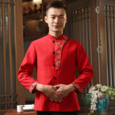 pre-oder** เสื้อพนักงานเสริฟ พนักงานโรงแรม พนักงานรีสอร์ท (สินค้าไม่รวมกางเกง) ***สินค้าไม่สามารถเปลี่ยนสีและรูปแบบได้คะ สีตามภาพ ไซร์ L XL 2XL 3XL 4XL 