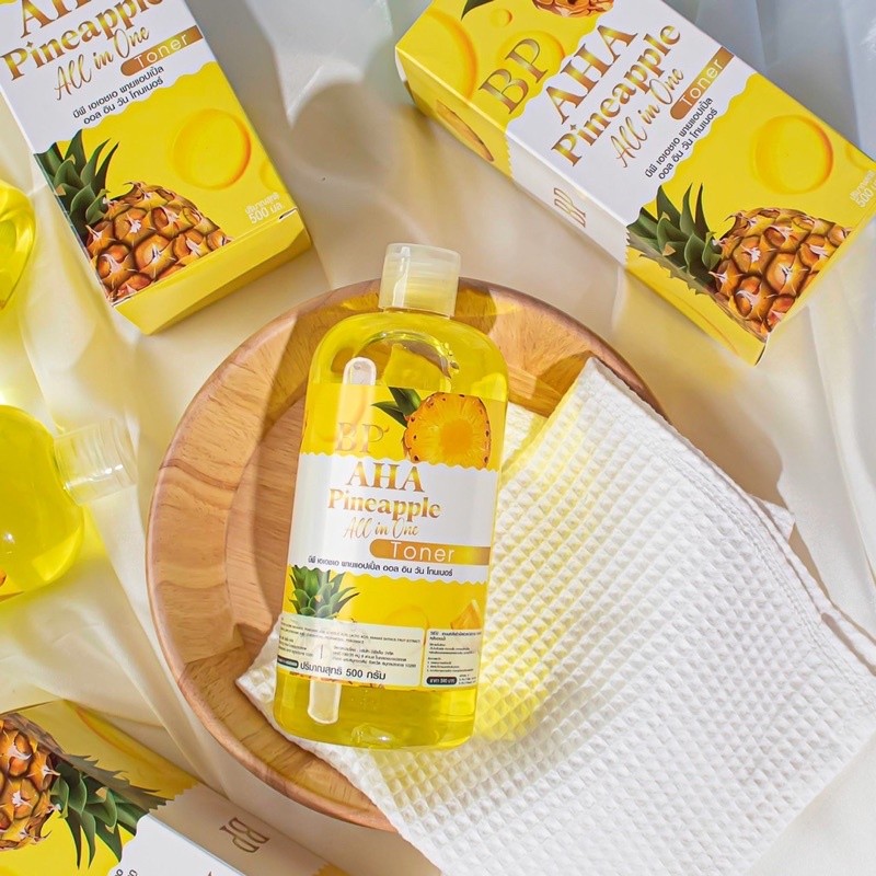 BP AHA Pineapple ALL in One Toner บีพี โทนเนอร์สับปะรด ปริมาณ 500 ml.