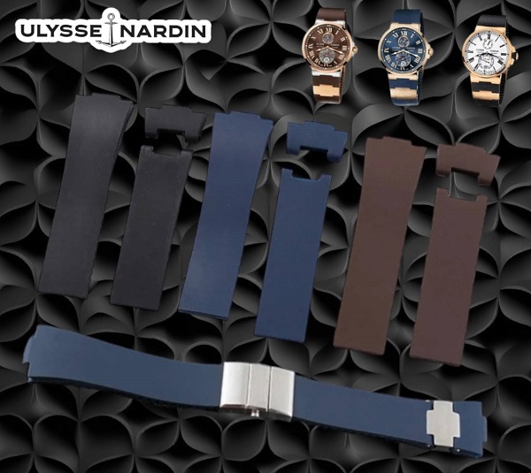 สายนาฬิกา แบบสายยางซิลิโคน หลากสี(เฉพาะสาย)สำหรับ Ulysse Nardin