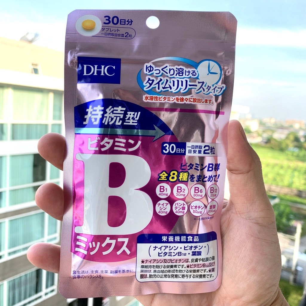 DHC VITAMIN B MIX Persistent type วิตามินบีรวมชนิดเม็ดละลายช้า เพื่อให้ร่างกายได้ดูดซึมวิตามินบี ได้อย่างเต็มที่และได้ประสิทธิภาพสูงสุด