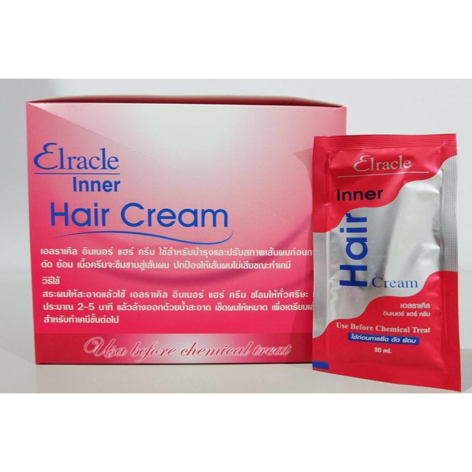 Elracle Inner Hair Cream ยกกล่อง 24 ซอง