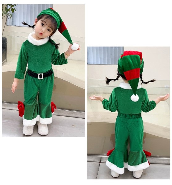 7C300.2 ชุดเด็ก ชุดซานตาครอส ชุดแซนตี้ ชุดคริสต์มาส ขาบาน Children Santy Santa claus Christmas Costumes