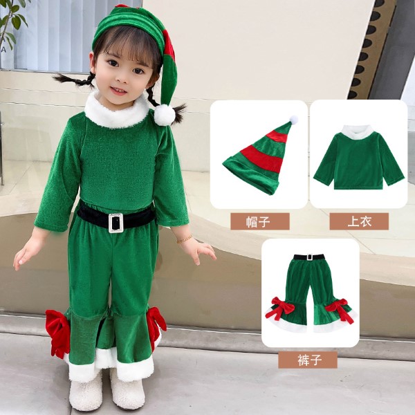 7C300.2 ชุดเด็ก ชุดซานตาครอส ชุดแซนตี้ ชุดคริสต์มาส ขาบาน Children Santy Santa claus Christmas Costumes