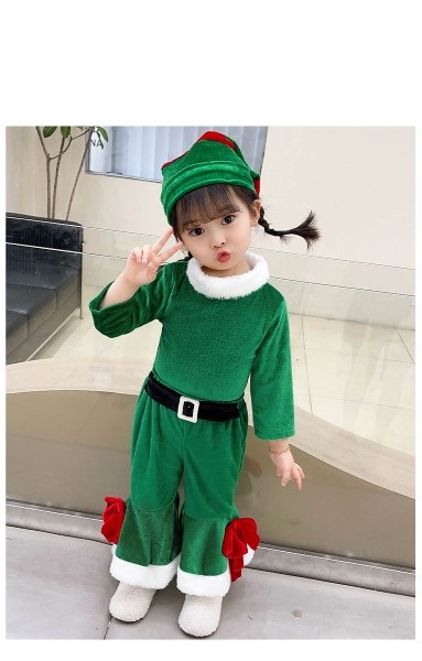 7C300.2 ชุดเด็ก ชุดซานตาครอส ชุดแซนตี้ ชุดคริสต์มาส ขาบาน Children Santy Santa claus Christmas Costumes