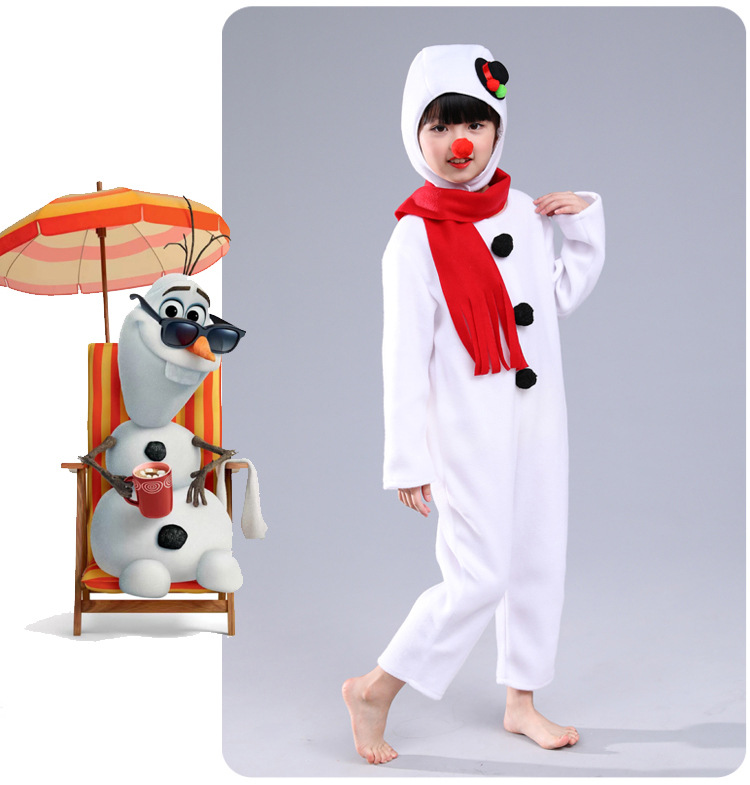 7C200 ชุดเด็ก ชุดตุ๊กตาหิมะ ตุ๊กตาหิมะ มนุษย์หิมะ ชุดคริสต์มาส Snowman Christmas Costume