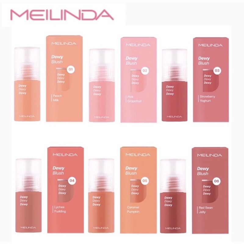 MEILINDA EXTRAORDINARY DEWY BLUSH MC 5092 เมลินดา เอ็กตร้าออดินารี่ ดิววี่ บลัช บลัชออน เนื้อครีม เนื้อลิควิด