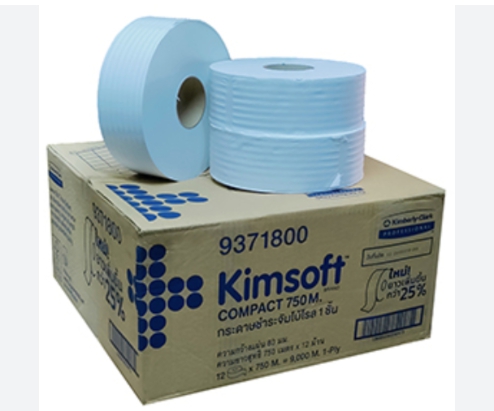 กระดาษชำระ Kimsoft JRT 1 ชั้น ยาว 620 ม