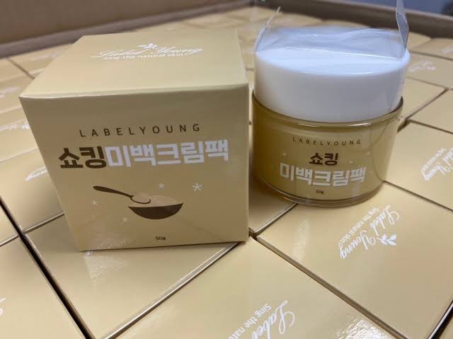 Labelyoung Shocking Whitening Cream Pack 50 g ครีมหน้าสด สูตรใหม่ ผิวกระจ่างใส ผิวเรียบเนียน ของเเท้100%